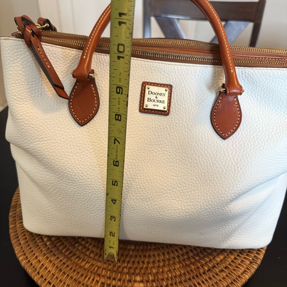 Dooney & Bourke White and Tan Satchel - Picture 4 of 13